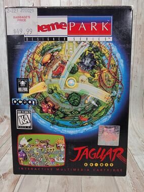 Theme Park Designer Ocean Game 1995 Atari Jaguar Complete In Box